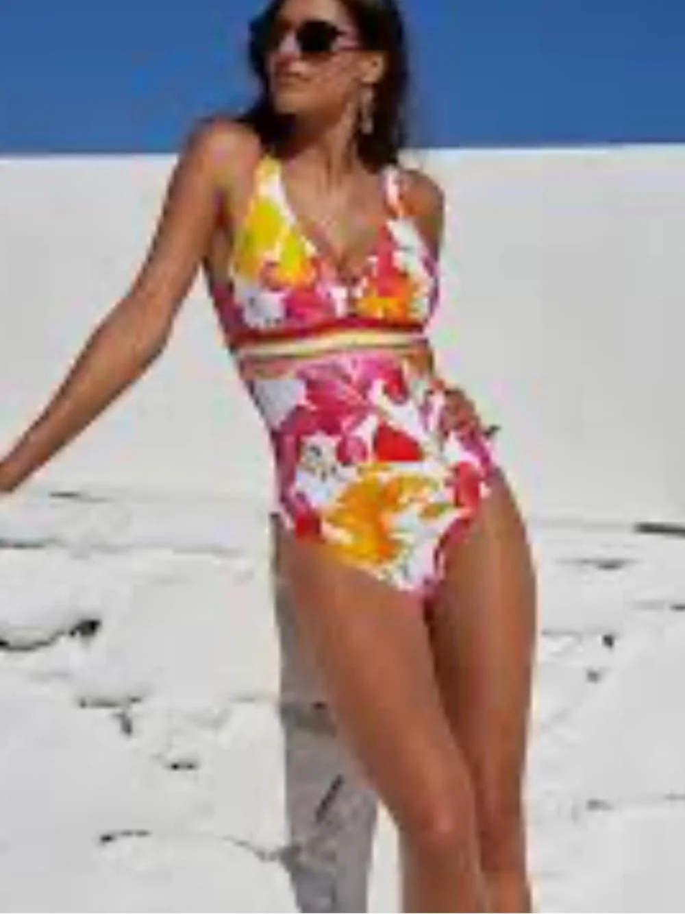 LISE CHARMEL Envolée Florale Luxury Swimsuit & Matching Pareo Set Size M Resort